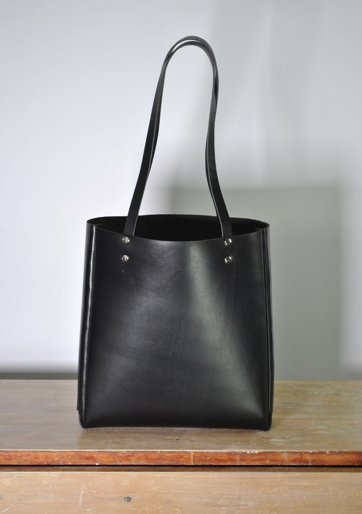 Leather Bear Tote Black Everyday Carry
