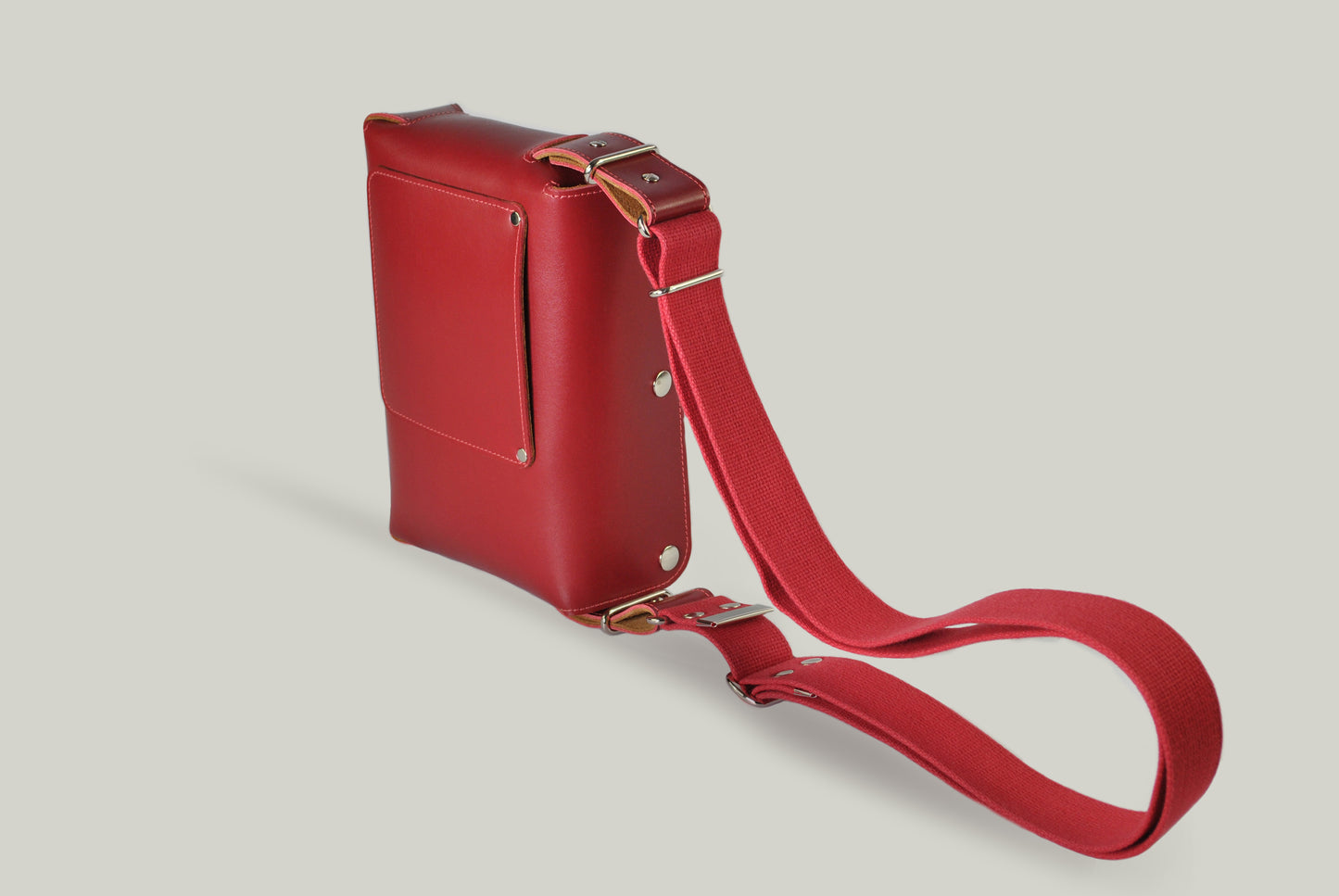 Classic Red Leather Fox Bag