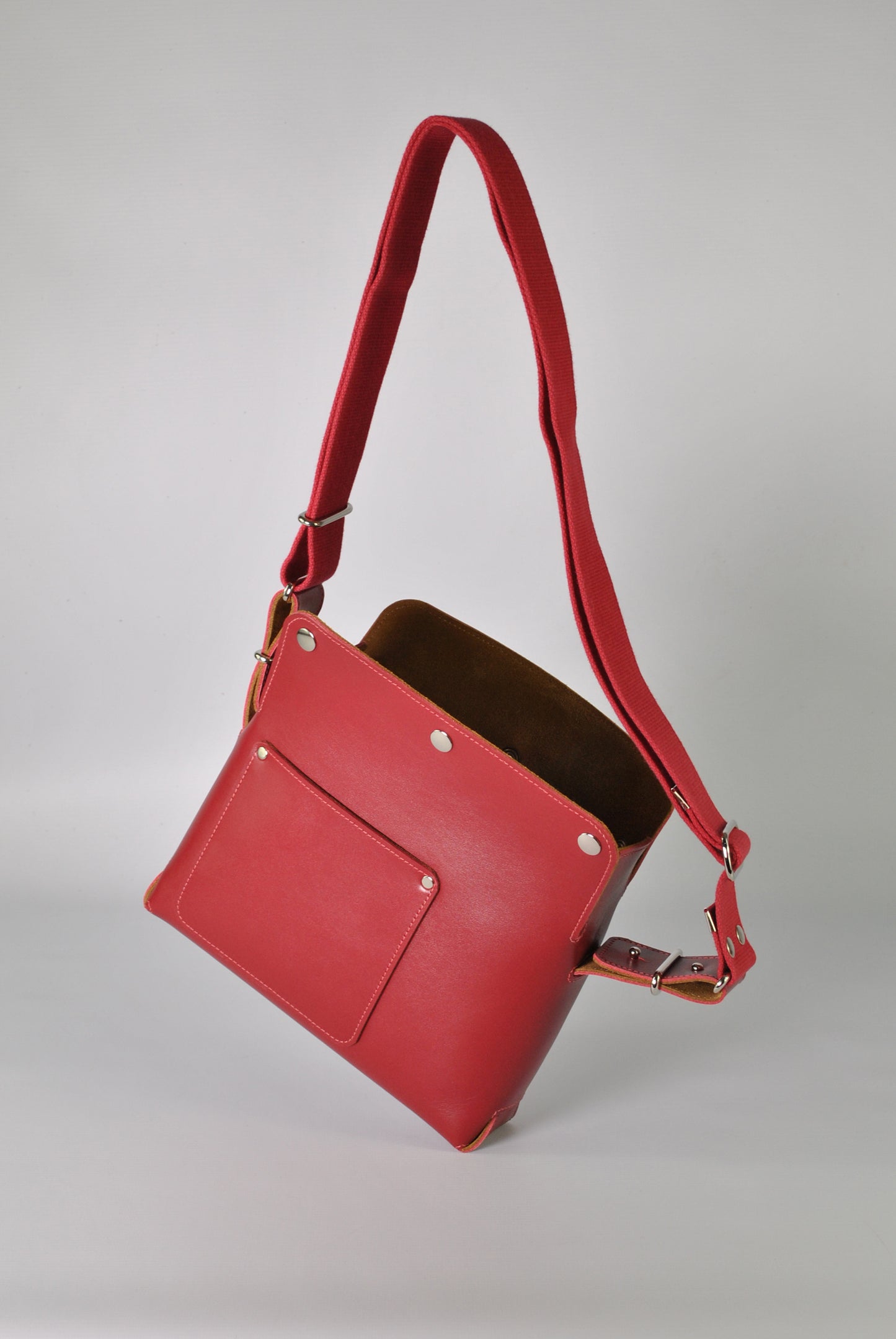 Classic Red Leather Fox Bag