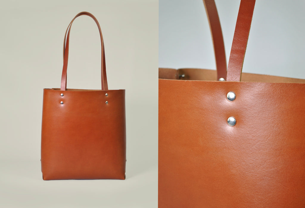 Leather Bear Tote Tan Everyday Carry