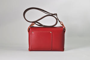 FOX COMBOS. Red & Chestnut Leather Fox Bag